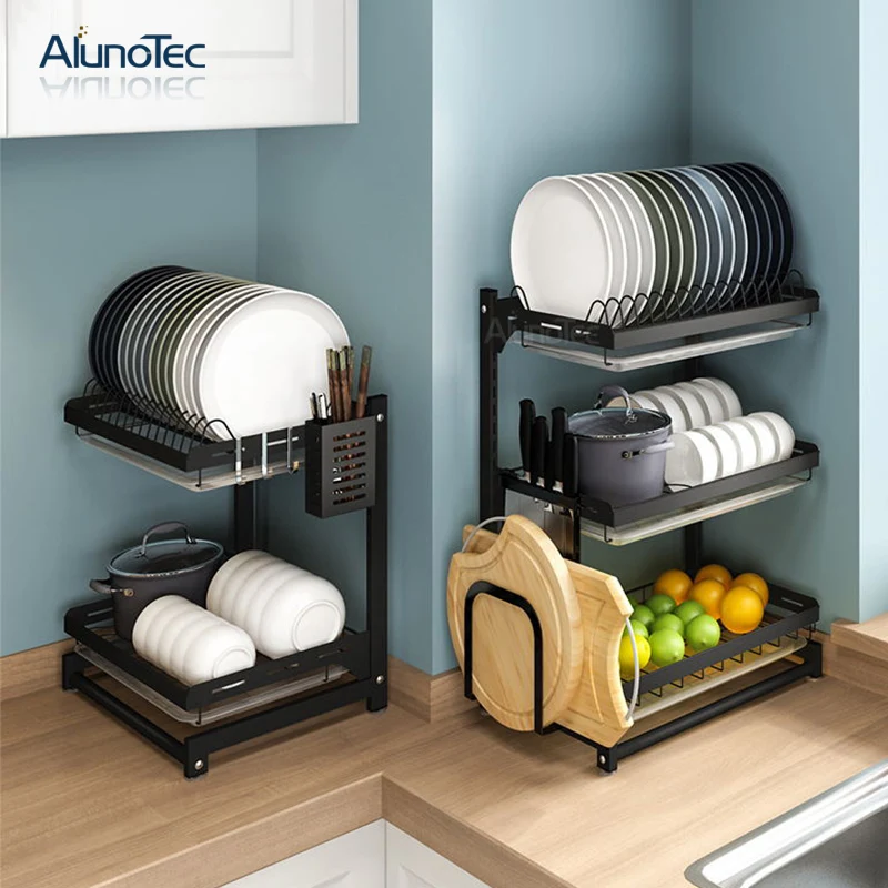 Кухонный держатель для миски сушильный органайзер полка хранения