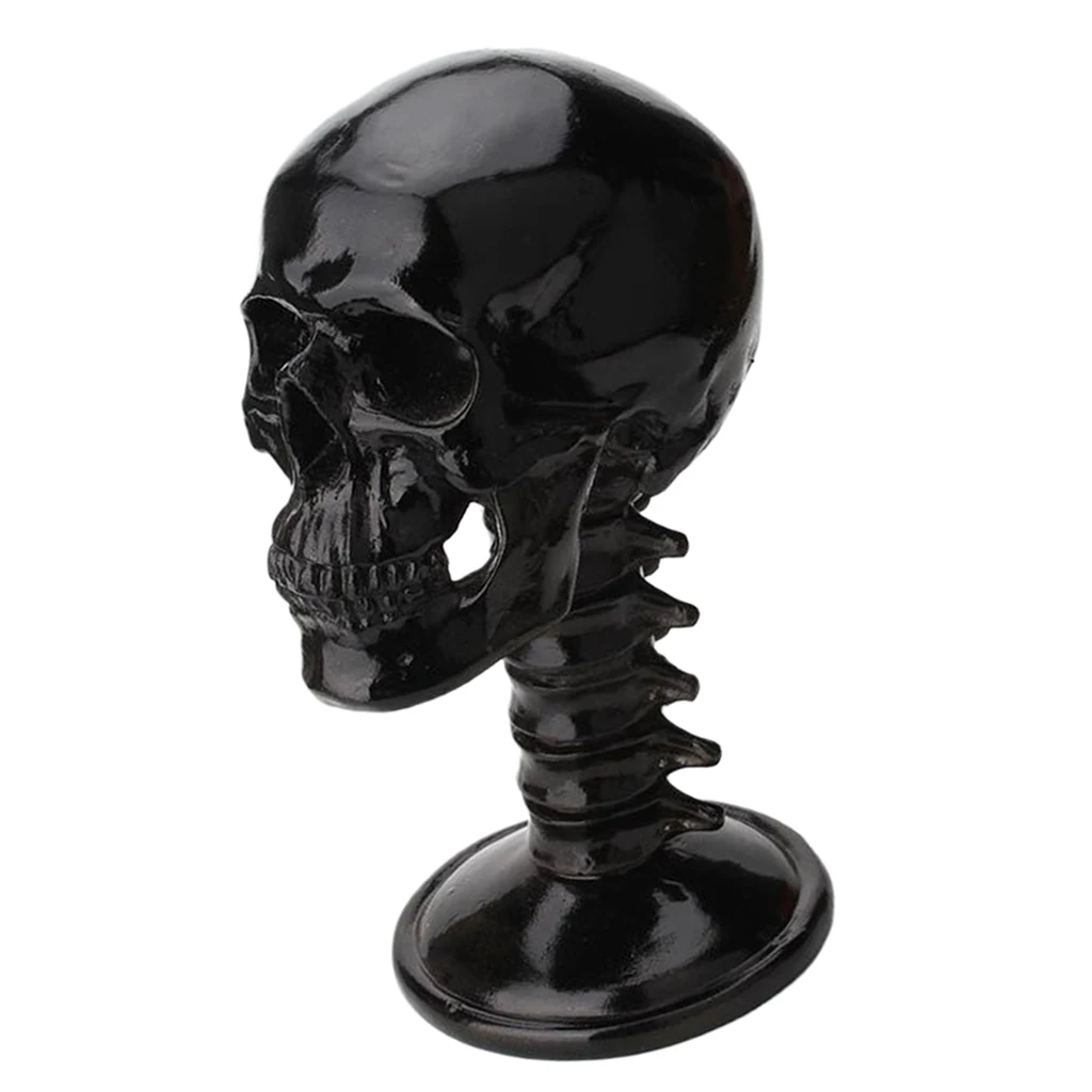 

Black Resin Skull Shaped Glasses Holder Stand Organizer Desktop Decoration