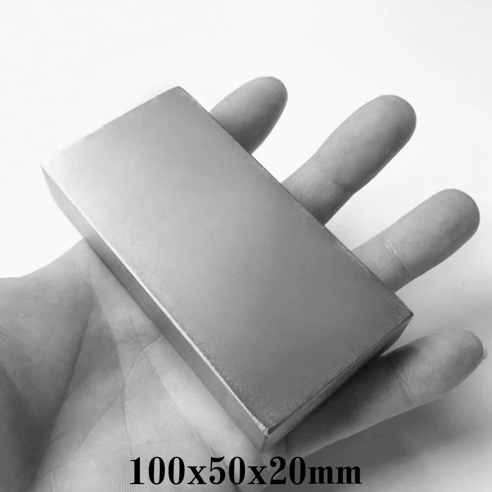 Неодимовый магнит 1 шт. 100x50x20 мм неодимовый 100 * 50 Постоянный NdFeB сильные магниты