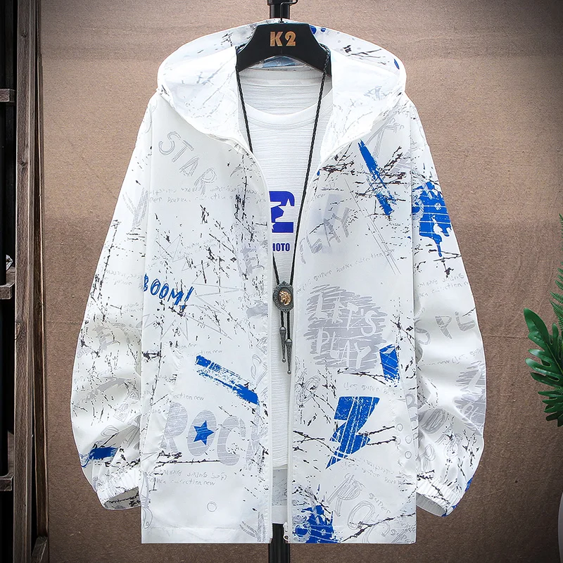 

Summer Men's Korean Casual Jacket Trend Loose Work Jacket Trendy Brand Handsome Sunscreen Clothing Men's Jacket Summer