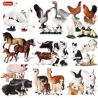 Фигурка экшн Oenux, милая ферма, корова, курица, лошадь, свинья, птица, миниатюрная развивающая игрушка для детей, статуэтки животных