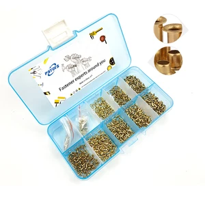 1000 шт. GB876 M0.9 M1.3 M1.5 M1.7 смешанные трубчатые заклепки двусторонняя печатная плата PCB Nails медная полая заклепка набор гаек HR001