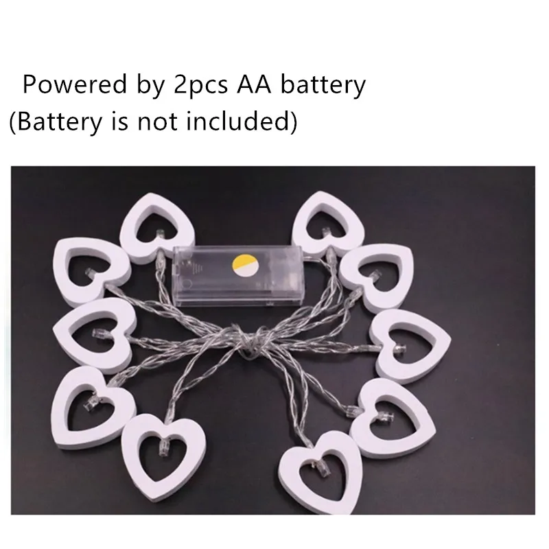 1 5 м 10 огней LED дерево любовь гирлянда батарея коробка лампа свадебное украшение