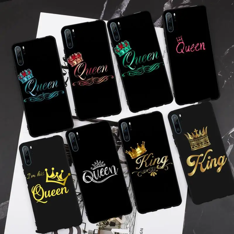 Король Королева Корона чехол для телефона Huawei P20 P30 P40 lite Pro P Smart 2019 Mate 10 20 Lite Nova 5t |