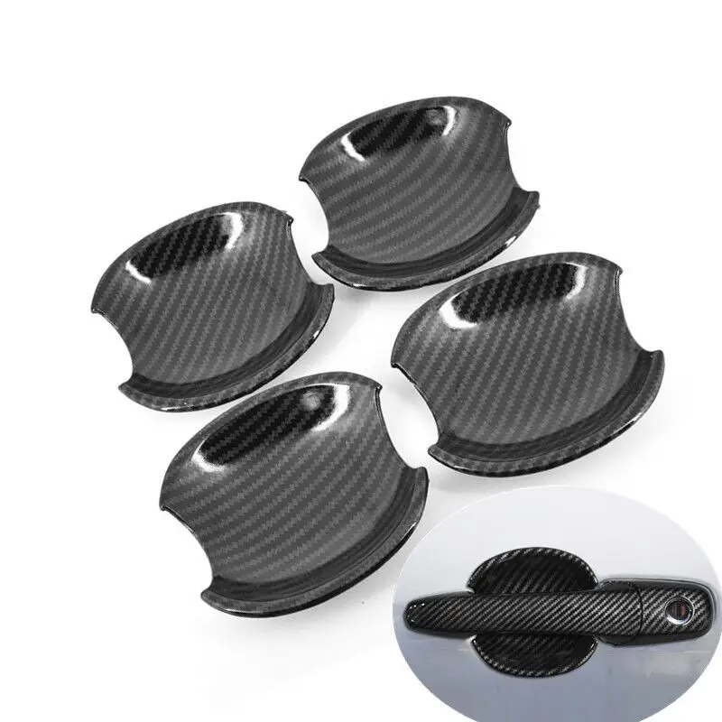 

For Mazda Primacy 2005 2006 2007 2009 Chrome Carbon Fiber Car Door Handle Bowl Cover Sticker Styling Decal Accessories