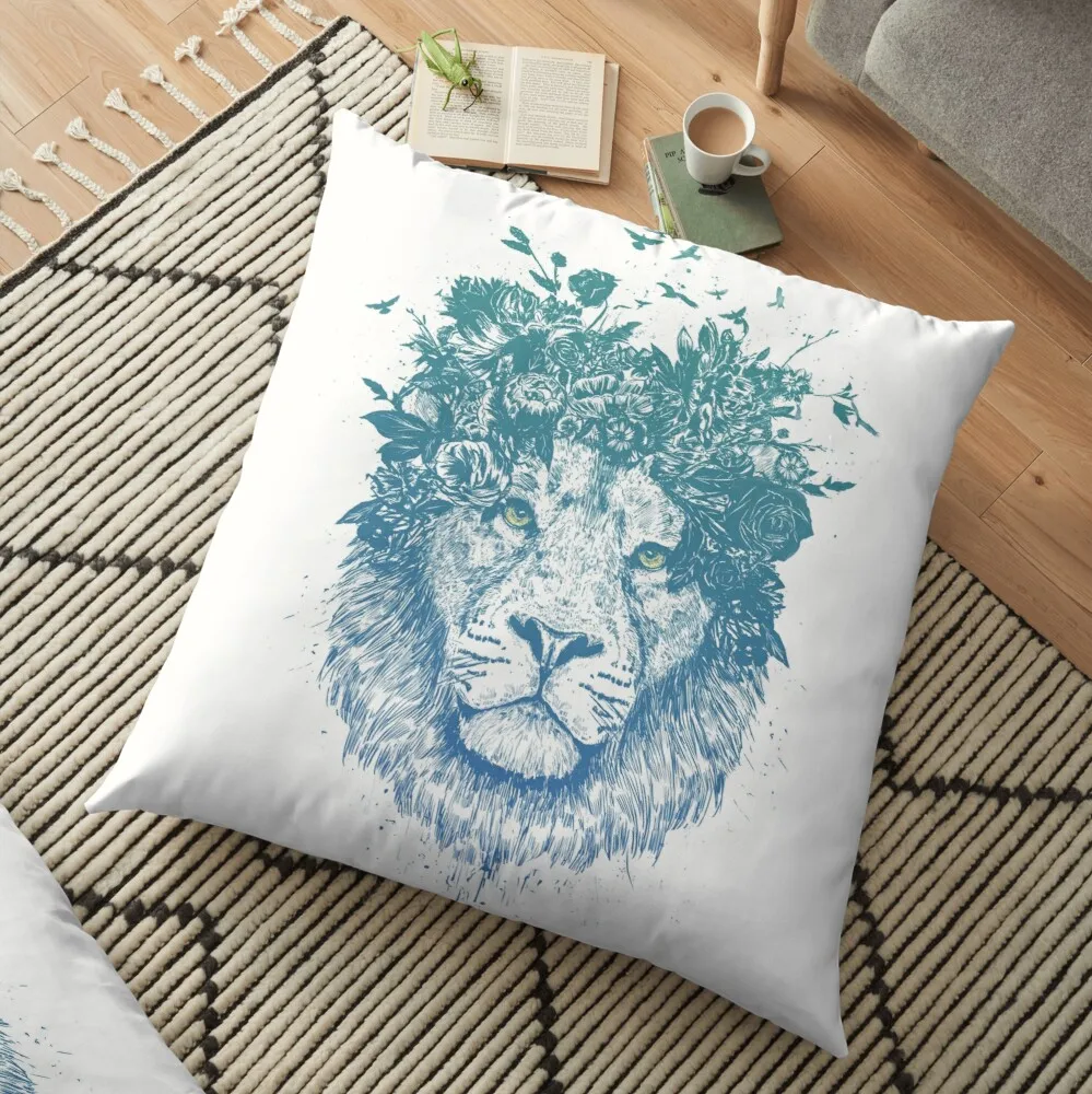 

Декоративная подушка с цветочным принтом льва, наволочка для дивана, наволочка, весенние украшения для домашнего декора, наволочка 2021