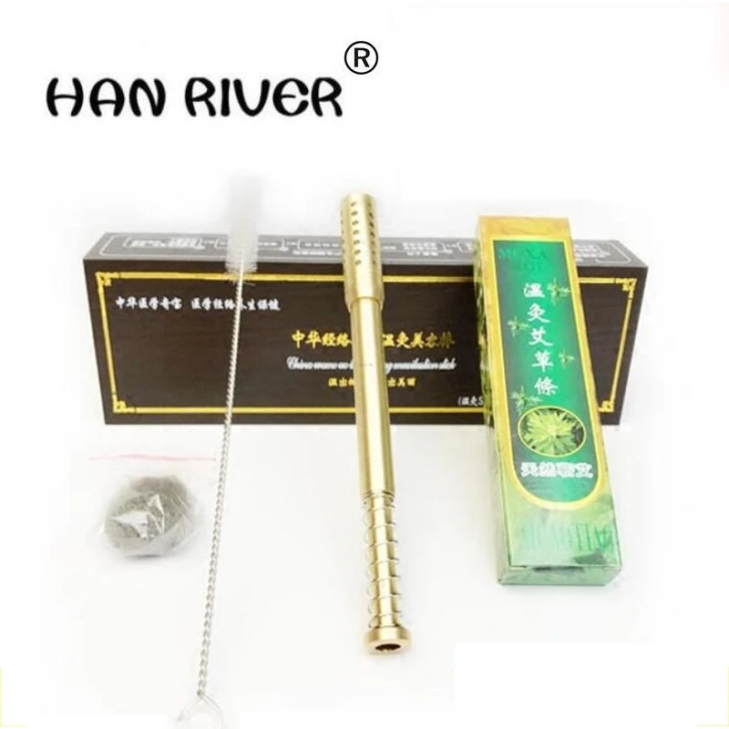 HANRIVER Household small pure copper warm moxibustion rods face eye special moxibustion stick moxibustion apparatus 4 mm