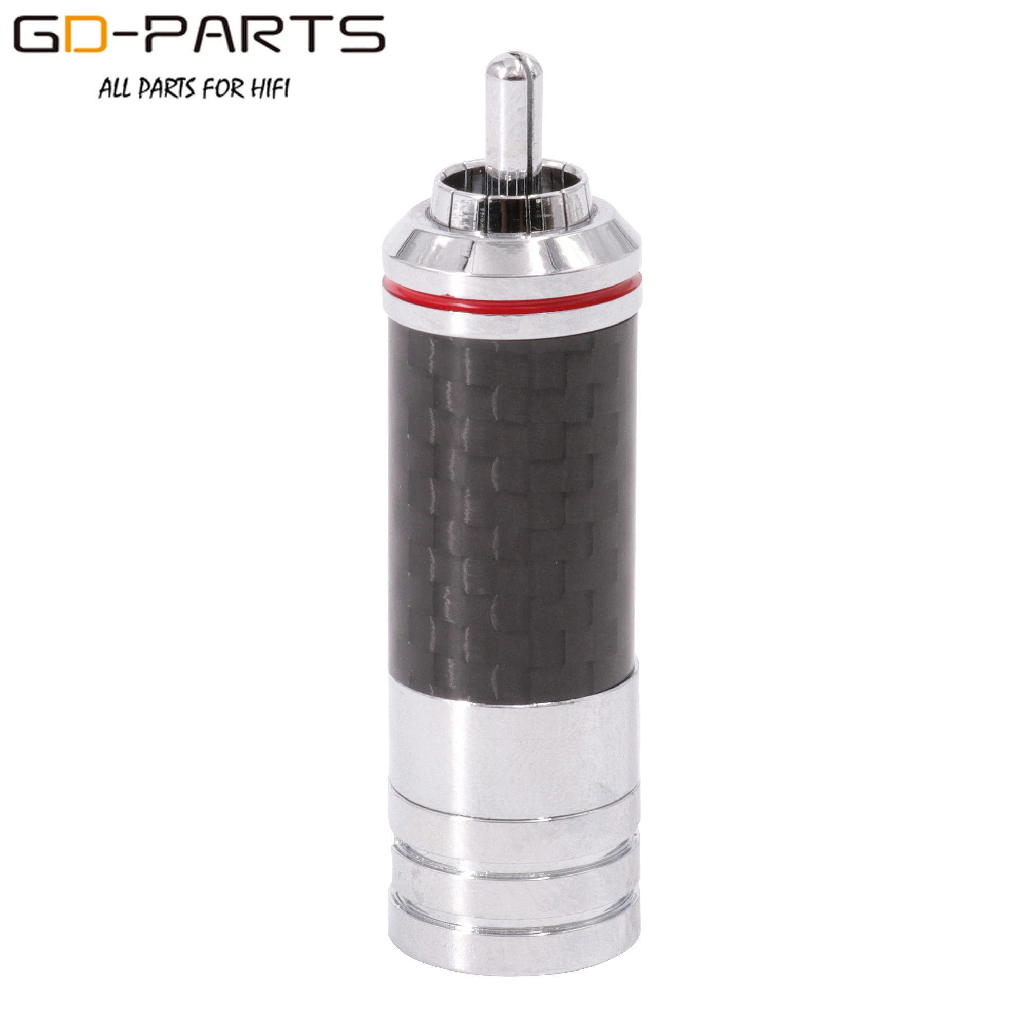 Позолоченный родием медный штекер RCA коаксиальный переходник коннектор из