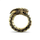 Кольцо с серебряным покрытием для мужчин и женщин, украшение в стиле панк, хип-хоп, мотоциклетное вечерние нее байкерское кольцо с драконом, Готическая бижутерия