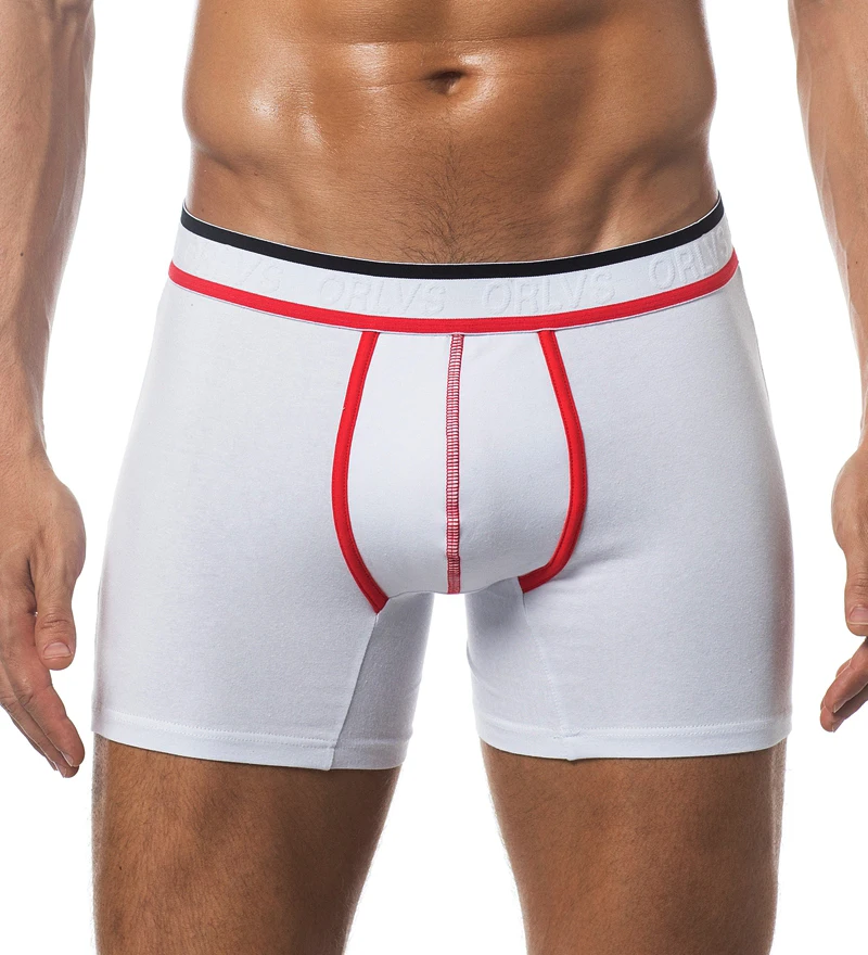 ORLVS сексуальный для Гея Мужское нижнее белье боксеры мужские хлопковые трусы