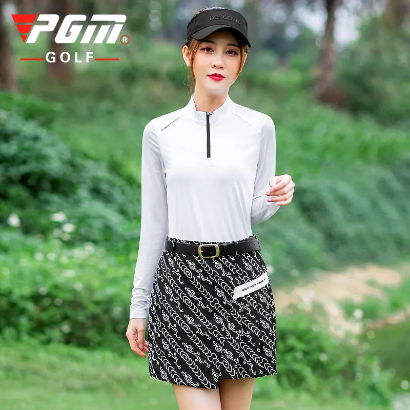 PGM летняя одежда для гольфа женская ледяная шелковая с длинным рукавом на молнии
