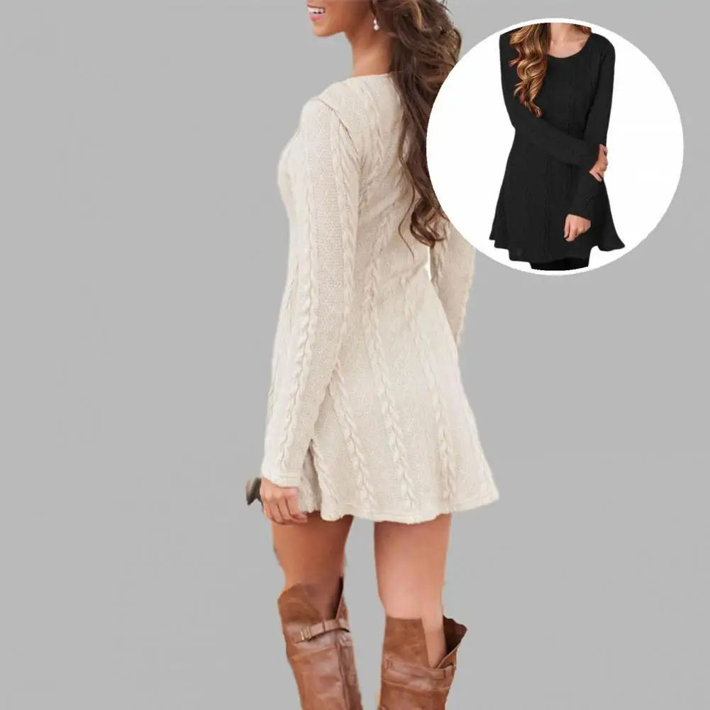 

Высококачественное платье-свитер износостойкое плотное изысканное вязаное Короткое платье-свитер короткое платье-свитер вязаное платье