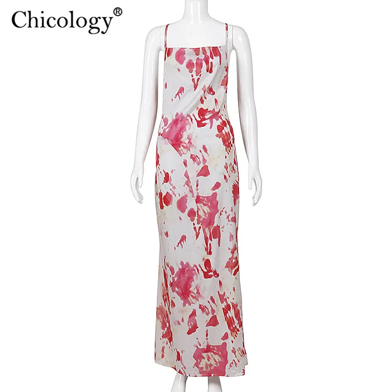 Женское платье-макси с регулируемым тонким ремешком Chicology длинное офисное платье