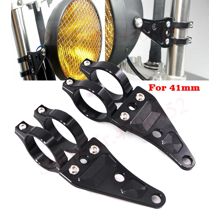 

For 41mm Fork Motorcycle Headlight Mount Bracket Head Lamp Holder Aluminum Motorbike Accessories