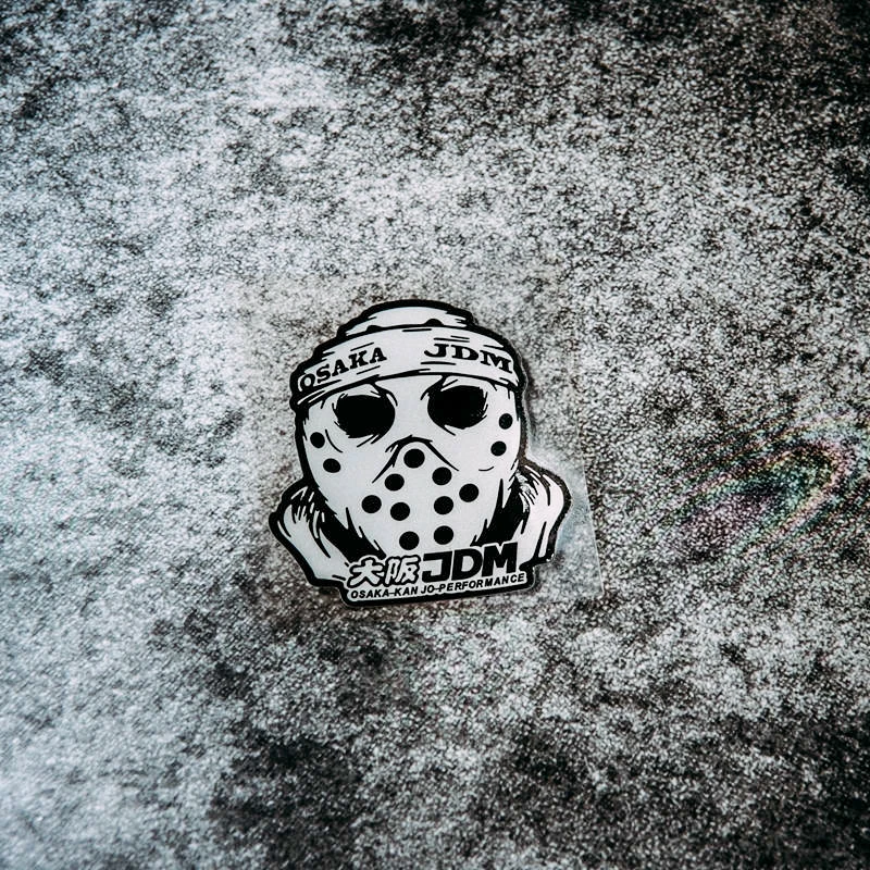 NO.0129 JDM Osaka Ужасное лицо 3M Reflective Модифицированные наклейки на автомобильное стекло, водонепроницаемые наклейки MOTO GP Racing Motorcycle.