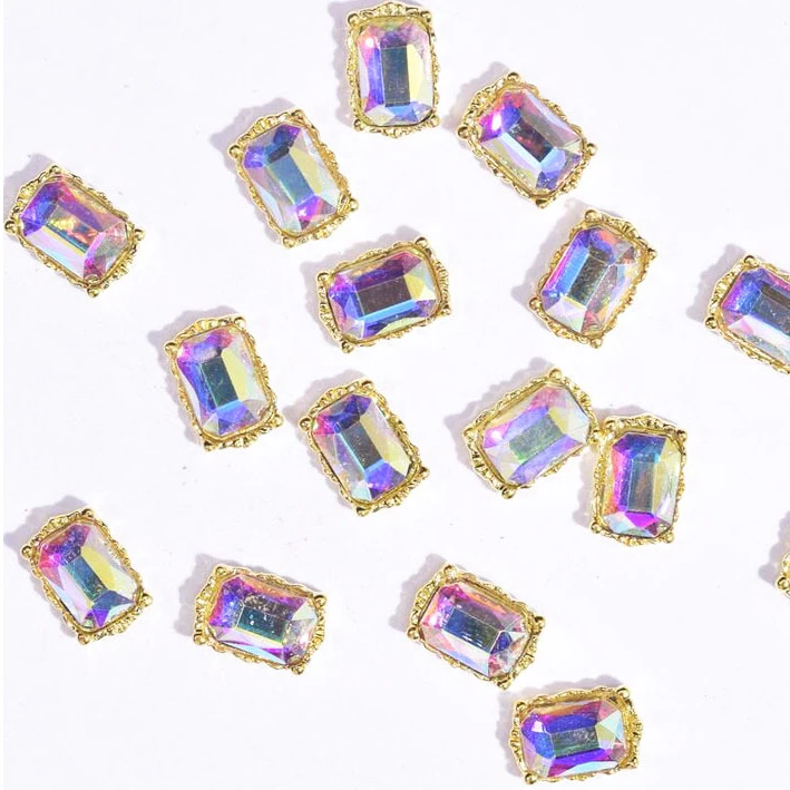 

100pcs/set Crystal Stones AB Colorful Rhinestone 3D Nail Art Decorations Glitter Gems 12-Patterns Wholesale Manicure Supplies JE