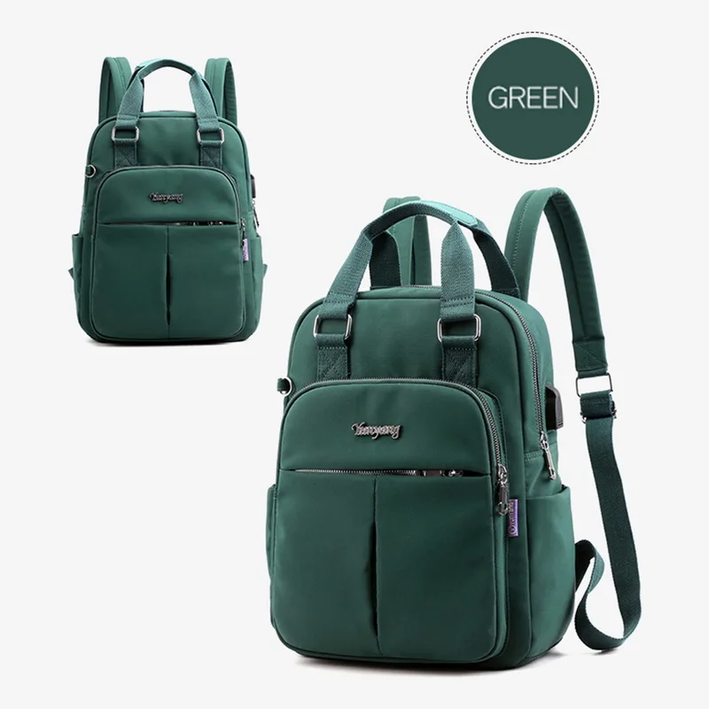 Green 1 WENYUJH, женские рюкзаки,, нейлон, с буквенным принтом, портативный, женский рюкзак, большая Вместительная дорожная сумка на плечо, женский рюкзак - Цвет: Green 1