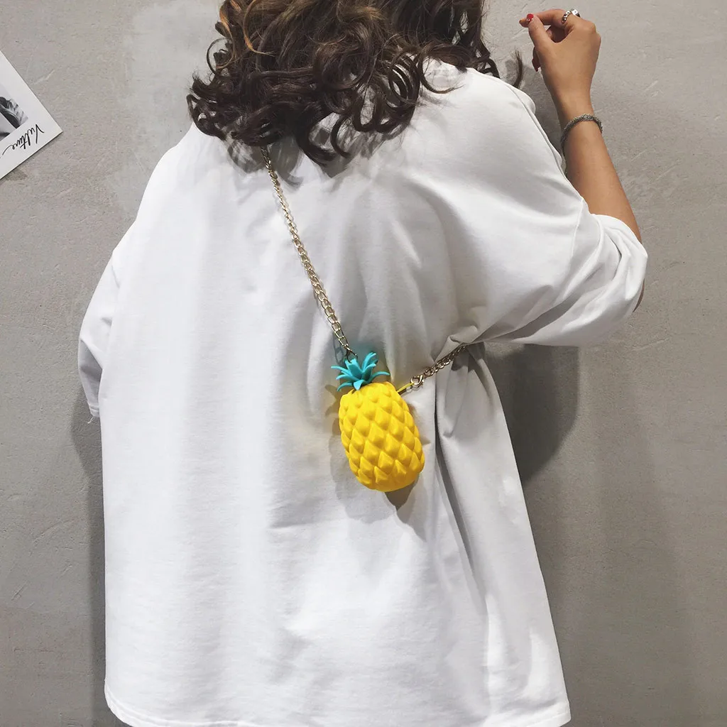 Women Summer Bag Designer High Quality Women's Pineapple Jelly Pack Silicone Messenger Small Shoulder 2019 femme#40 | Багаж и сумки