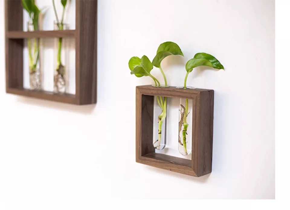 Декоративная картина в рамке для растений гидропоники японском стиле с простыми