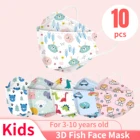 10 шт. детской маска mascarilla fpp2 homologada маска для лица с рисунками героев мультфильма 4Ply петли уха защитная маска от 3 до 10 лет детская одежда
