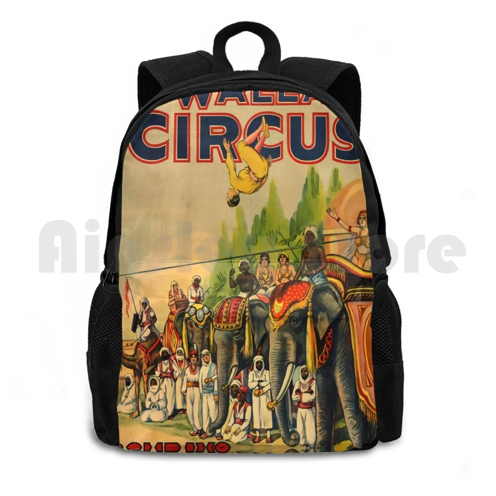 Винтажный цирковый постер-цирковой походный рюкзак Hagenbeck Wallace водонепроницаемый