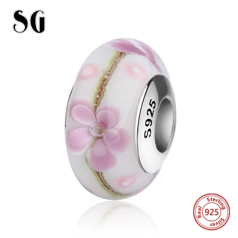 SG Aliexpress бусины из муранского стекла Стерлинговое Серебро 925 пробы сделай сам