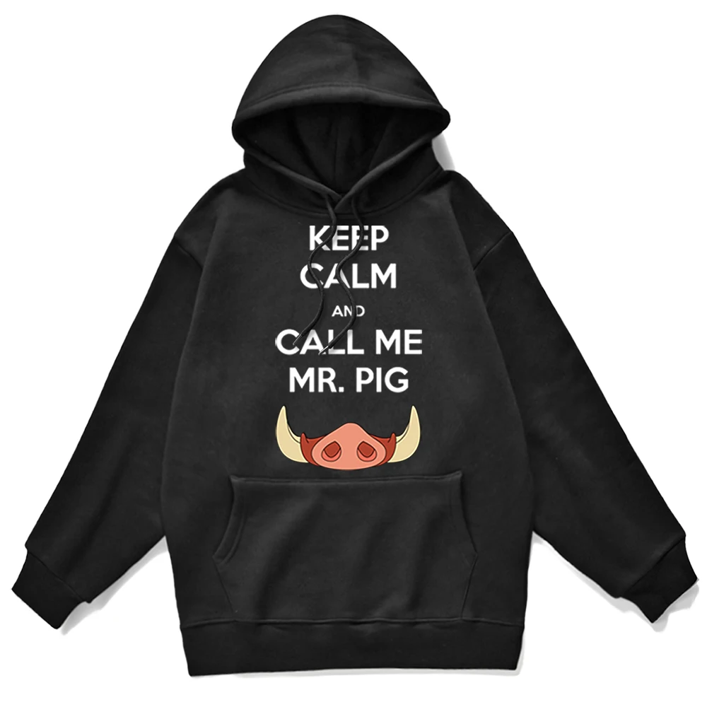 

Interesting Man Hoody Text Call Me Mr.Pig New Printing Pullover Male Korean Punk Men Sweatshirt Warm High Quality Man Hoodies