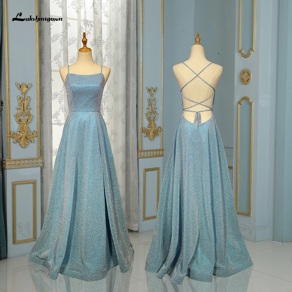 Женское блестящее вечернее платье lakshmidress длинное с открытой спиной для