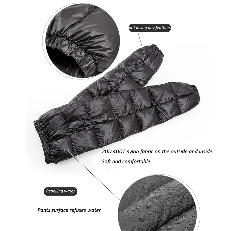 Зимние Пуховые брюки ASTA GEAR теплые штаны для мужчин и женщин ветрозащитные