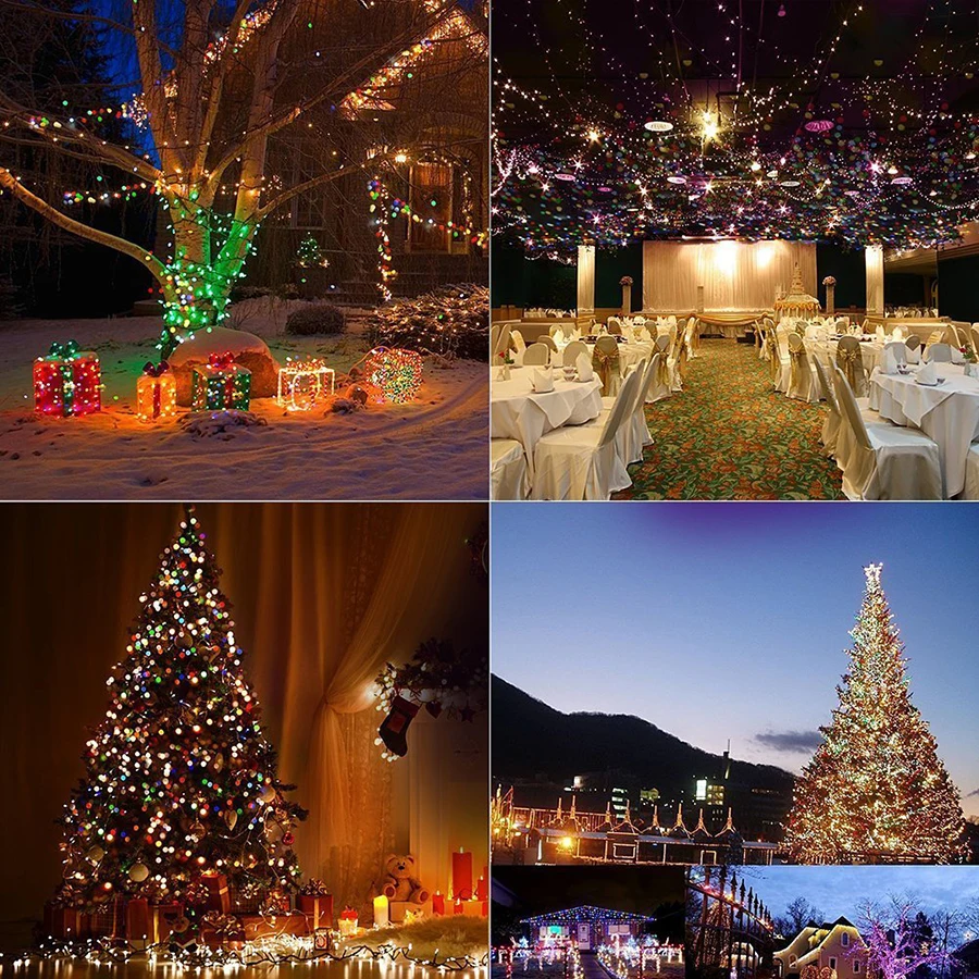 

10M 20M 30M 50M 100M Waterproof LED String Lights 24V EU US Outdoor Garland for Christmas Trees Xmas Party Wedding Decoration