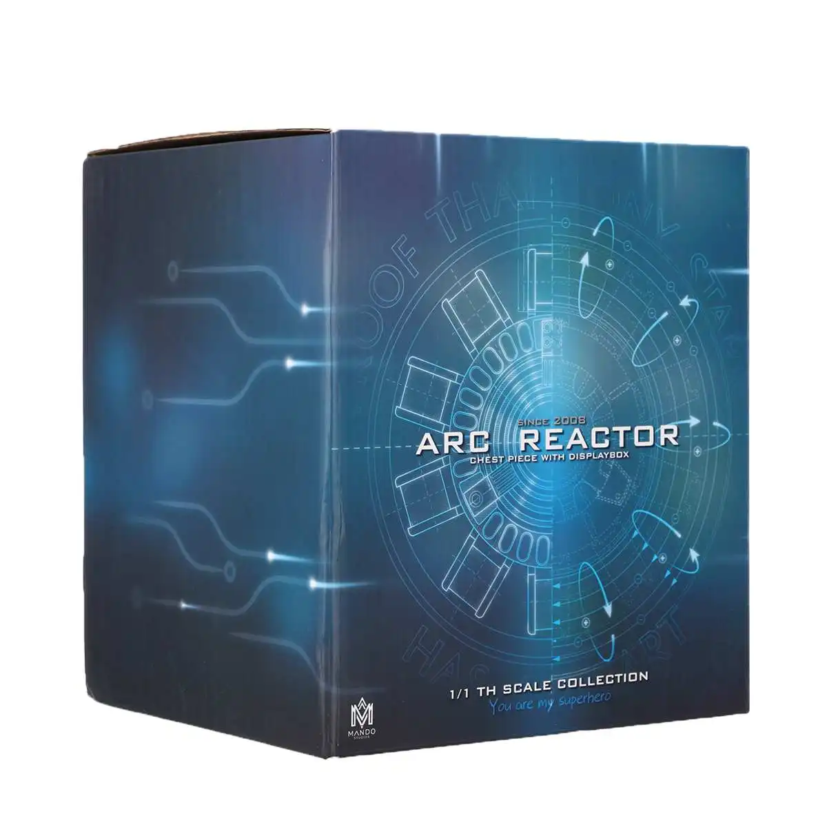 

1:1 Arc reactor Diy Modle Led Light Mark Two Remote Light Need Assemble for Reactor Diy Parts Model Assembled Toys Chest Lamp