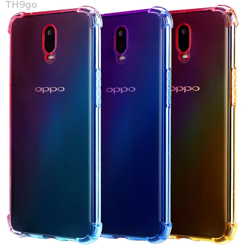 Градиентный чехол для OPPO R9 R9S R11S Plus R15 R17 Pro RX17 Neo противоударный мягкий силиконовый