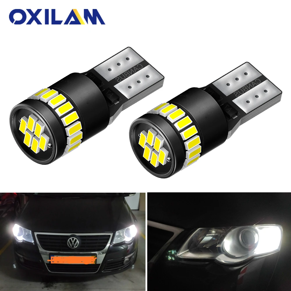 

OXILAM 2Pcs W5W T10 Canbus Car LED Bulb Parking Position Light for Audi A6 C5 C6 C7 A3 8P 8V A4 B5 B6 B7 B8 A5 A7 A8 Q3 Q5 Q7 TT