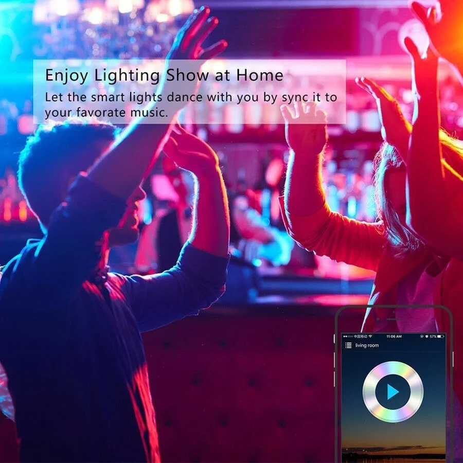 

Music Sync 12v Led Strip Smart RGB Tape Adhesive Led Ribbon Diode tape PC TV Backlight Led lights for room Kitchen Wall Stairs