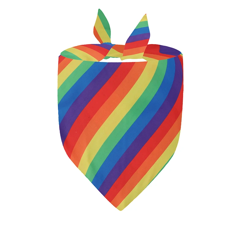 

Бандана-шарф для домашних животных, радужная в тропическом стиле, из полиэстера, для маленьких собак, аксессуары для собак, 1 шт.