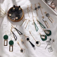 2019 new korean style women geometric dangling statement ear jewelry fashion earrings gift for friend drop shipping