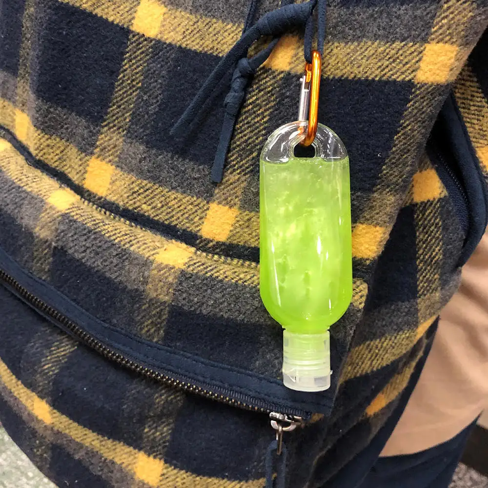 

50ml Portable Liquid Dispensing Bottle Empty Travel Packaging Bottle Makeup Container Camping Belt Clip Hanging Hook