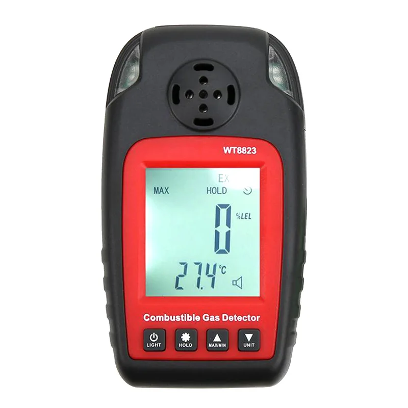 

Gas Analyzer Combustible Detector Port Flammable Natural Leak Location Determine Meter Tester Sound Light Alarm