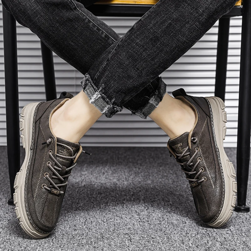 

Classic Brand Casual Shoe For Men Rubber Casual Sneakers For Man Hard-Wearing Men Fashion Footwear Non-Slip Walking Shoe Men