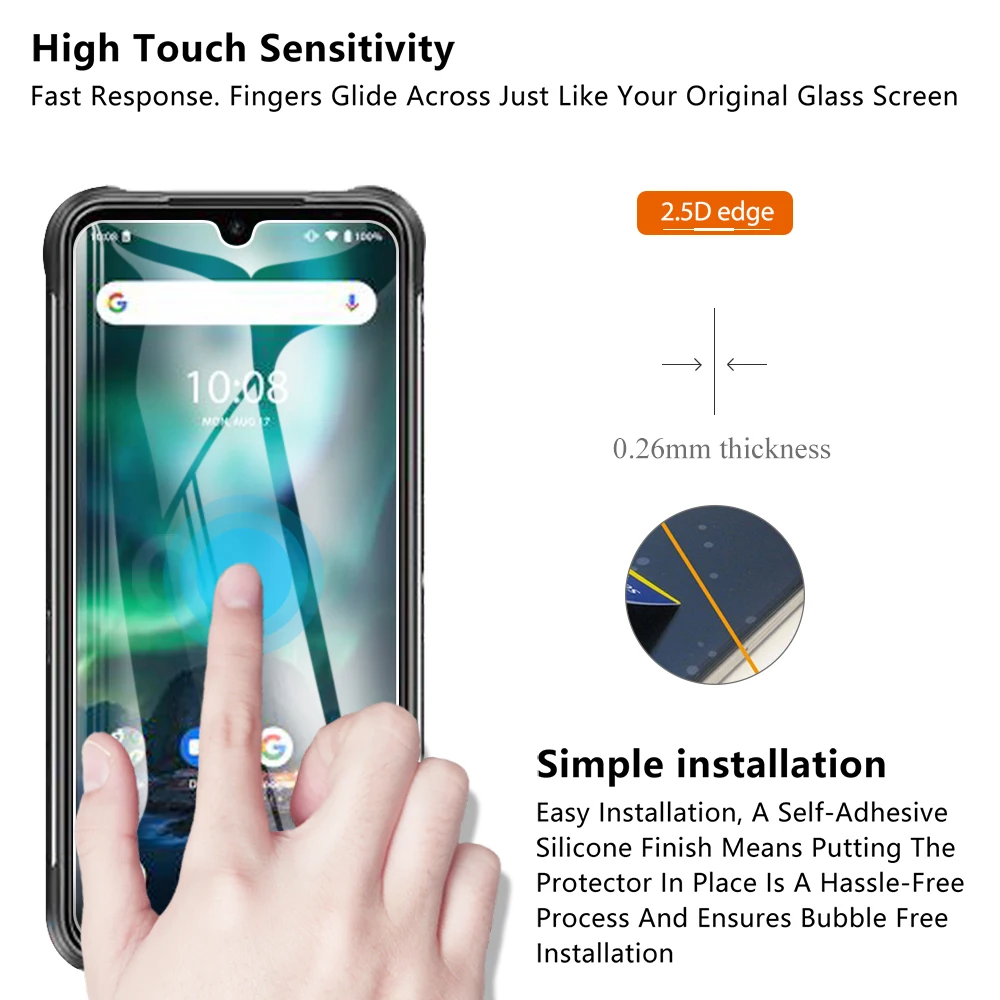 3Pcs Tempered Glass For UMIDIGI A9 PRO / BISON 2021 Glass Screen Protector 9H Tempered for UMIDIGI A11 / A9 MAX Protective Film
