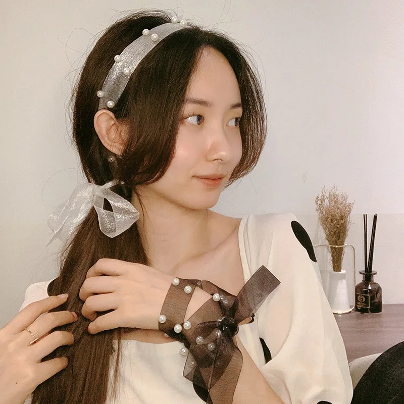 

CYGJFC Женская лента для волос из Жемчужной пряжи женские резинки для волос женская лента для прически Женские аксессуары для волос женские ук...