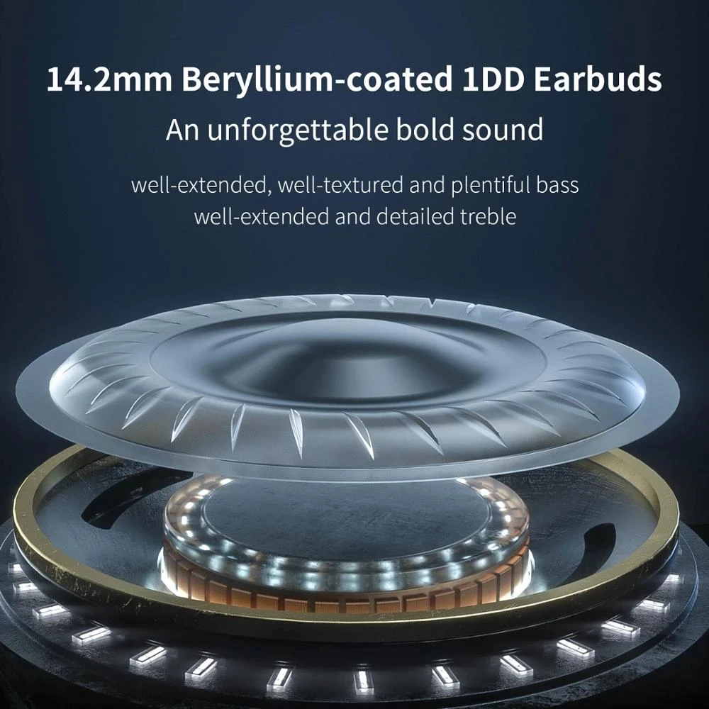 Название товара: Наушники FiiO EM5 HiFi с покрытием из бериллия, динамическим высокочастотным басом и высоким разрешением звука для смартфонов/ПК.