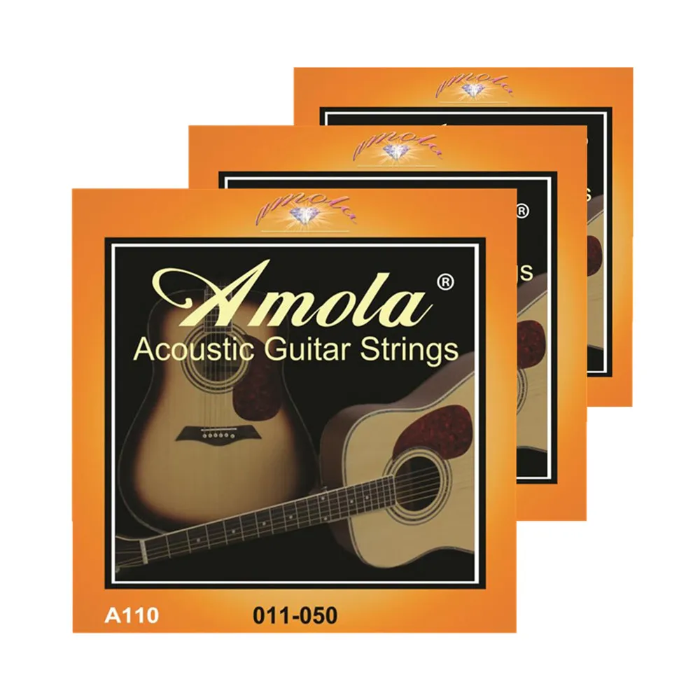 

Amola A110 3Sets 011-050 Acoustic Guitar Strings Series Strings For Acoustic Guitar Accessories parts