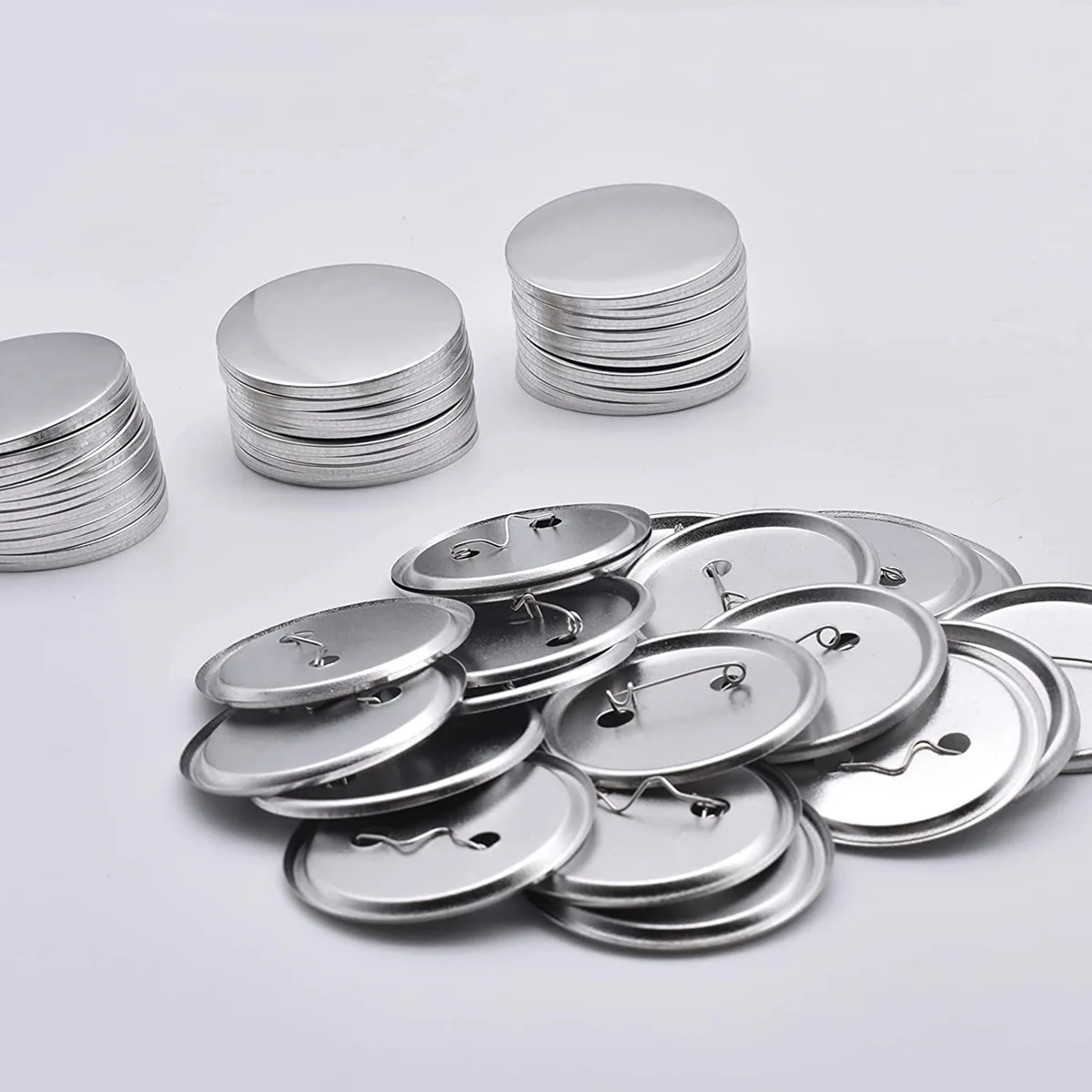 100/200PCS Blank Pins Badge Button Parts Iron-Base DIY Badges Set 25/32/37/44/56/58/75MM Metal Maker Supplies | Дом и сад