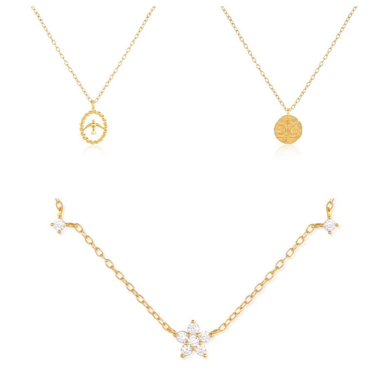 

CANNER 925 Sterling Silver Necklace For Women Hollow Bird Zircon Star Pendant Necklace Choker 2021 Trend Collares Para Mujer