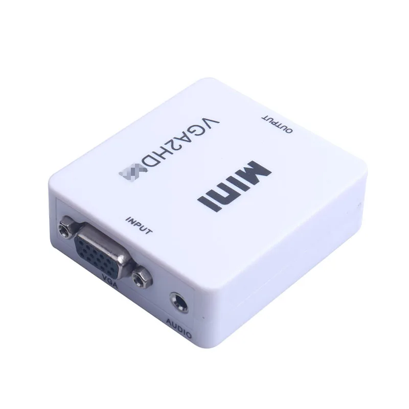 Адаптер VGA-HDMI-совместимый с аудиокабелем VGA HD 1080P преобразователь аудиокабеля для
