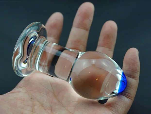 New adult sex toys Big Pyrex glass anal plug dildo huge crystal butt |