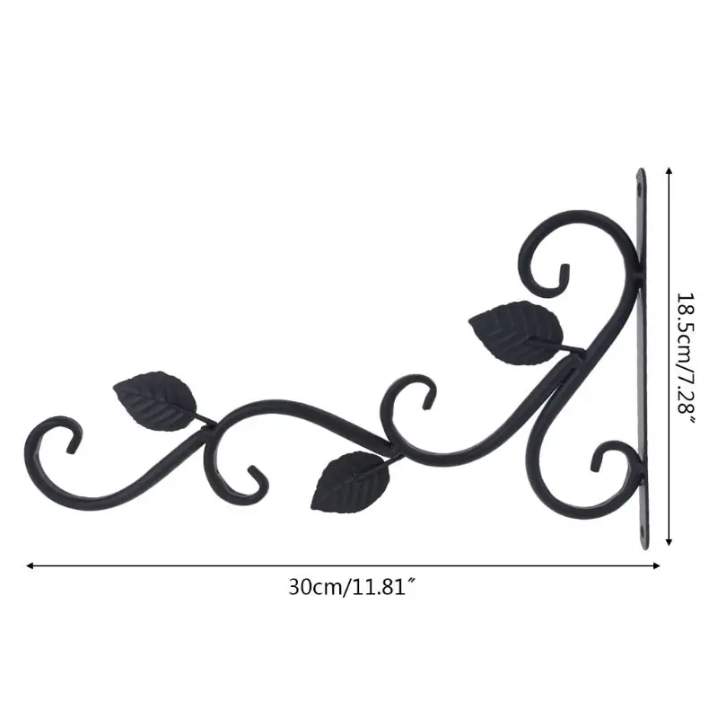 

European Style Wall Hanging Flower Pot Support Bracket Hook Iron Hanger Plants Holder Balcony Home Decoration