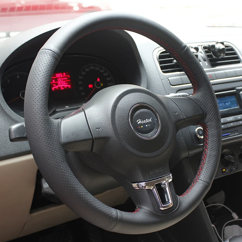 Кожаный чехол из микрофибры для Golf 6 Mk6 VW Polo MK5 2010 2013 на руль|car steering wheel cover|steering coverwheel cover |