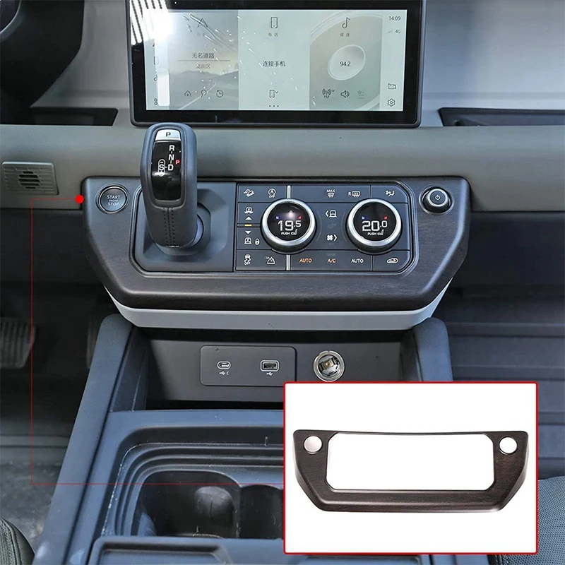 

Car Center Console Air Conditioning Mode Button Frame Trim for Land Rover Defender 110 2020